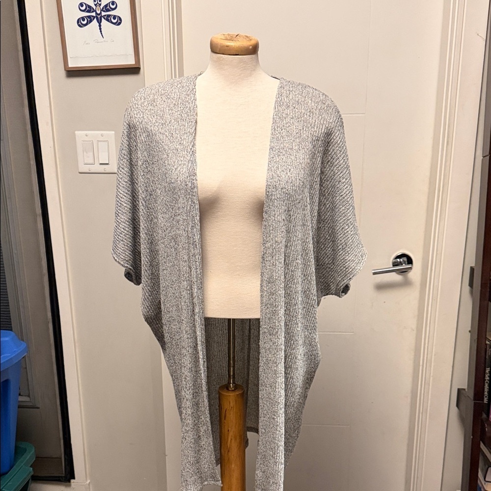 Caution To The Wind Heather Gray Knit Cardigan